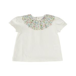 Pepa London Girls  Cordelia Floral Collar Top, Pink